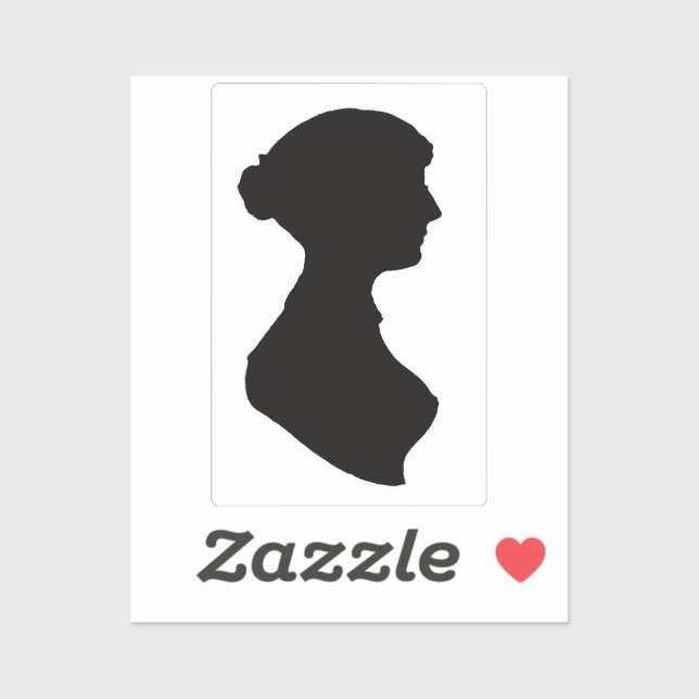 Adesivo Jane Austen ailhouwrrw (Folha)