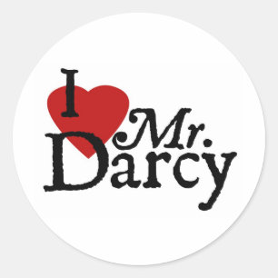Adesivo Jane Austen, eu adoro o Sr. Darcy