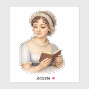 Adesivo Jane Austen lendo