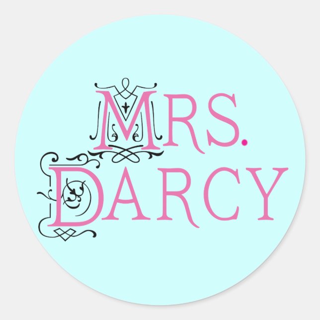 Adesivo Jane Austen Sra. Darcy Gift (Frente)
