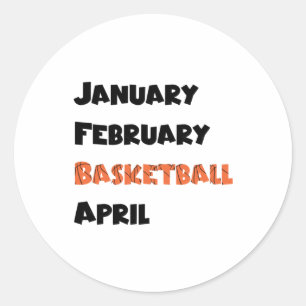 Adesivo Janeiro de fevereiro de Basquete abril