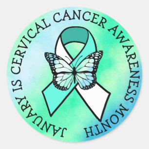 Adesivo Janeiro é Mês de Consciência do Cancer Central