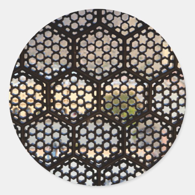 Adesivo Janela de Treliça Geométrica, Índia (Frente)