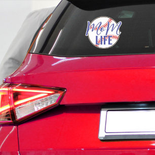 Adesivo Janela de Vinil Life Car da Mãe Baseball