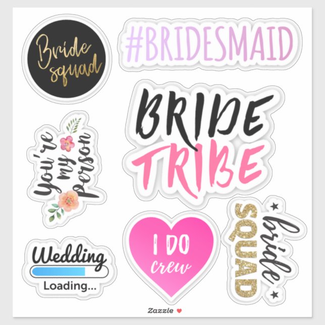 Adesivo Janela transparente do carro de Festa de solteira (Folha)