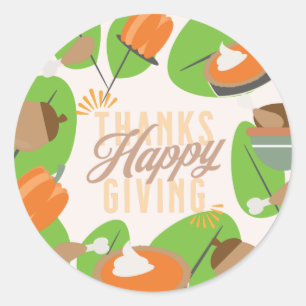 Adesivo Janta de Ação de Graças Turquia Pumpkin Cai Greene