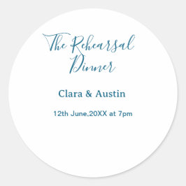 Adesivo jantar de ensaio na noite anterior simples minimal