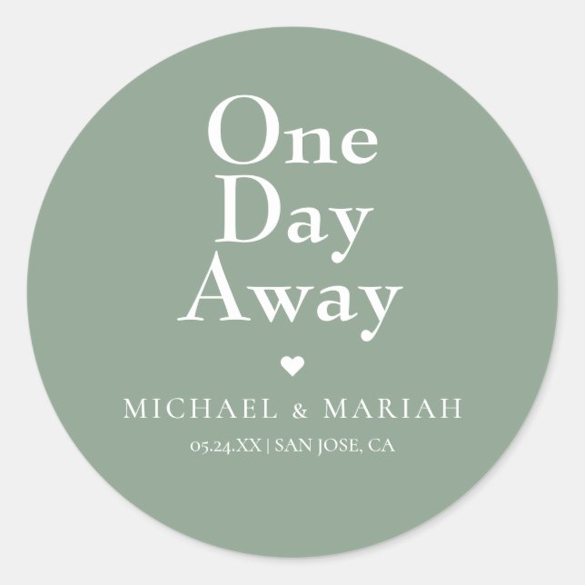 Adesivo Jantar de Ensaio Simples e Elegante um Dia Antes (Frente)