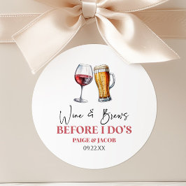 Adesivo Jantar de Ensaios do Wine and Brews Before I Do