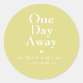 Adesivo Jantar de Ensaios Simples Elegante a Um Dia de Dis