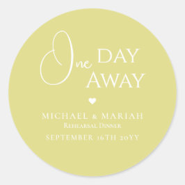 Adesivo Jantar de Ensaios Simples Elegante Um Dia à Distân