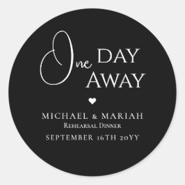 Adesivo Jantar de Ensaios Simples Elegante Um Dia à Distân