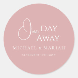 Adesivo Jantar de Rehearsal Simples e Elegante a Um Dia de