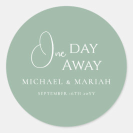 Adesivo Jantar de Rehearsal Simples e Elegante a Um Dia de