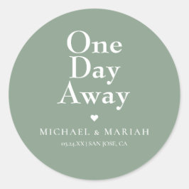 Adesivo Jantar de Rehearsal Simples Elegante a Um Dia de D