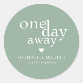 Adesivo Jantar de Rehearsal Simples Elegante Um Dia à Dist