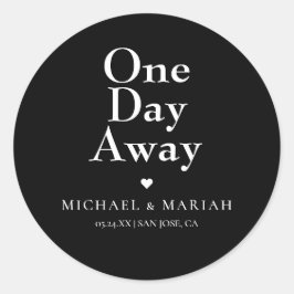 Adesivo Jantar de Rehearsal Simples Elegante Um Dia Antes