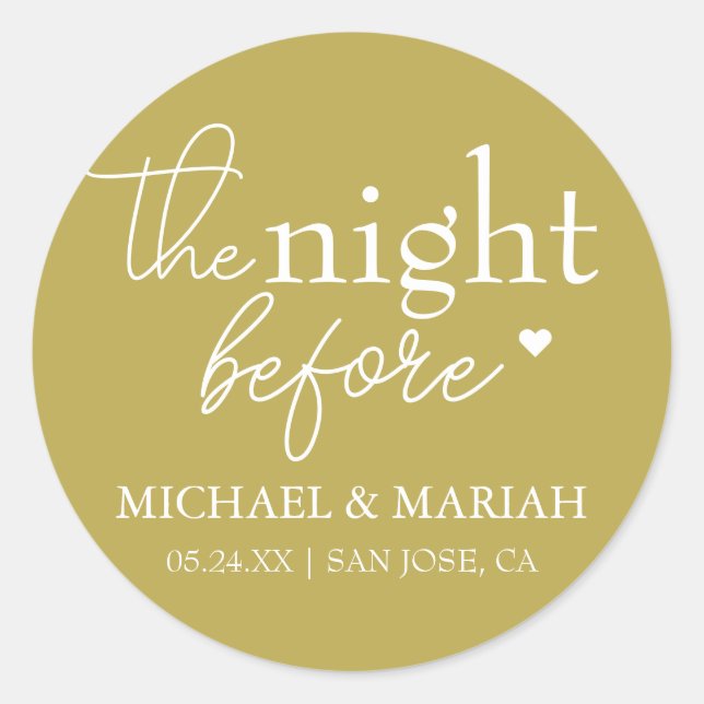 Adesivo Jantar Simples e Elegante na Noite Anterior ao Ens (Frente)