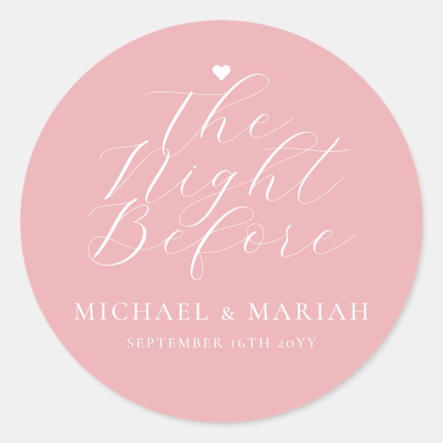 Adesivo Jantar Simples e Elegante na Véspera do Ensaio  (Frente)