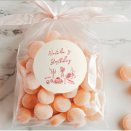 Adesivo Janto de Aniversário do Tableware Divertido Desenh