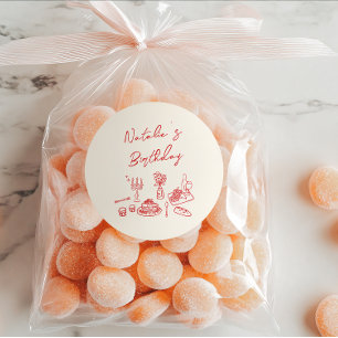 Adesivo Janto de Aniversário do Tableware Divertido Desenh