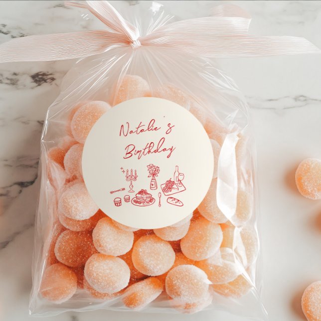 Adesivo Janto de Aniversário do Tableware Divertido Desenh (Criador carregado)