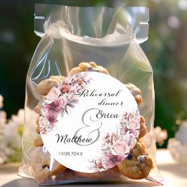 Adesivo Janto de ensaio Casamento Floral Dusty Pink Boho