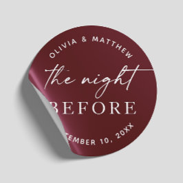 Adesivo Janto de ensaio da Borgonha | Noite antes da queda