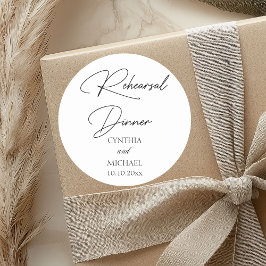 Adesivo Janto de Ensaio de Casamento de Script Manuscrito