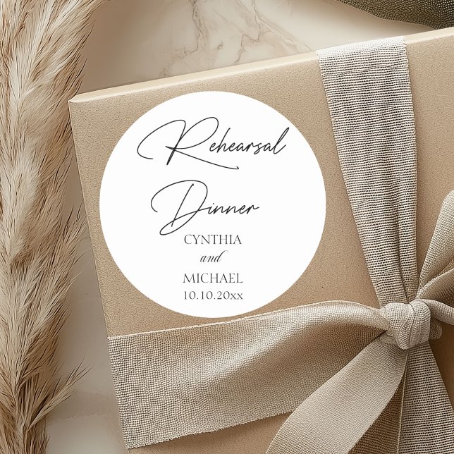 Adesivo Janto de Ensaio de Casamento de Script Manuscrito (Criador carregado)