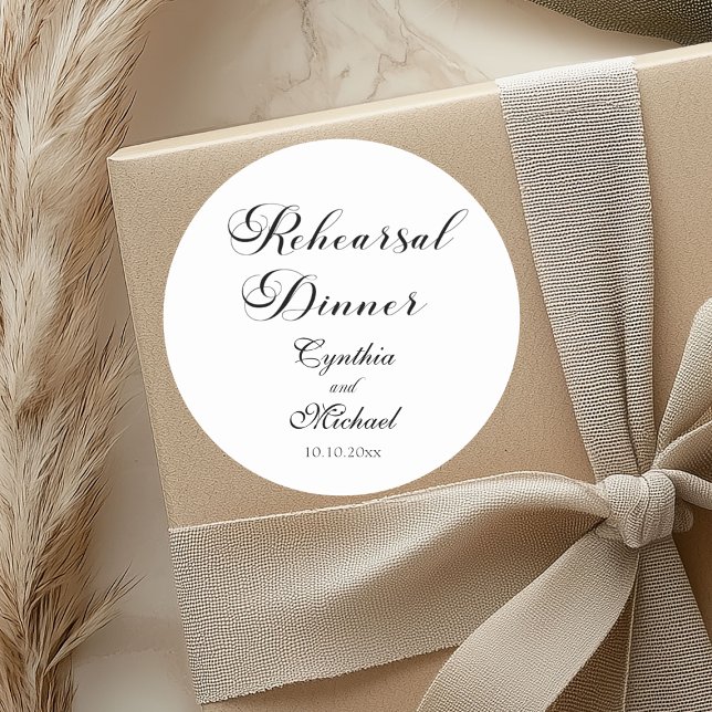 Adesivo Janto de Ensaio de Casamento de Script Moderno (Criador carregado)