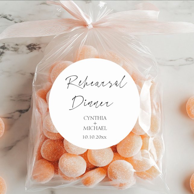 Adesivo Janto de ensaio de casamento de script simples (Criador carregado)