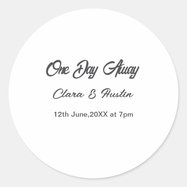 Adesivo Janto de ensaio Um dia fora da noite antes do nome (Frente)