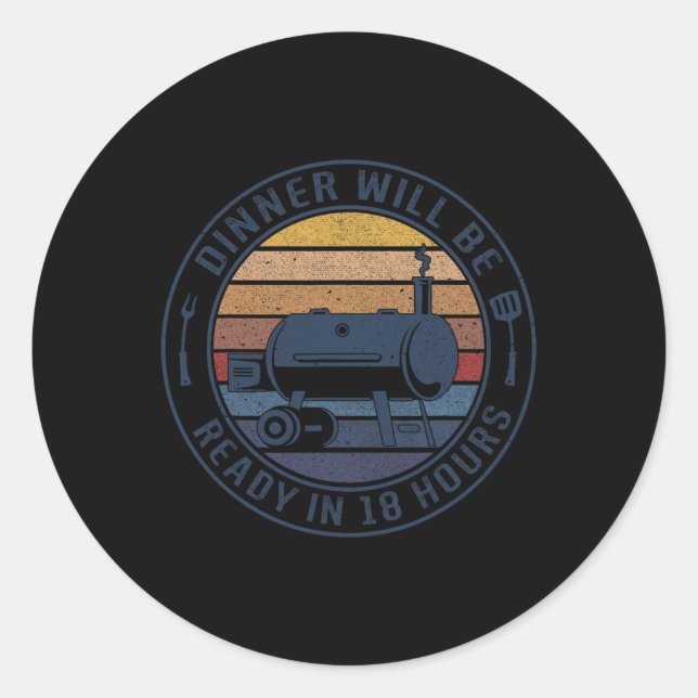 Adesivo Janto Estará Pronto Em 18 Horas Fumando Carne De C (Frente)