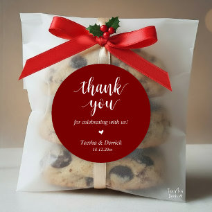 Adesivo Janto Russo Moderno De Casamento Obrigado Presente