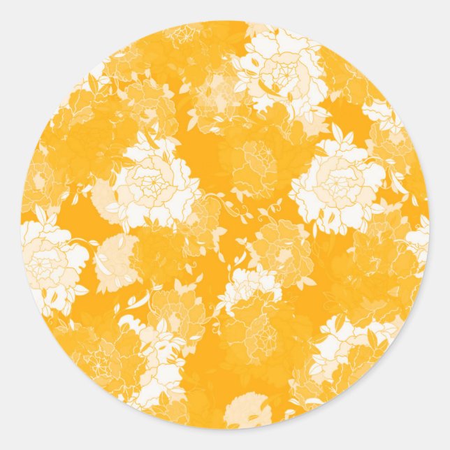 Adesivo Japanese floral red patterns. (Frente)