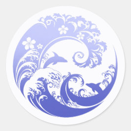 Adesivo Japanese Wave & Hibiscus Blue