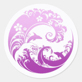 Adesivo Japanese Wave & Hibiscus Purple