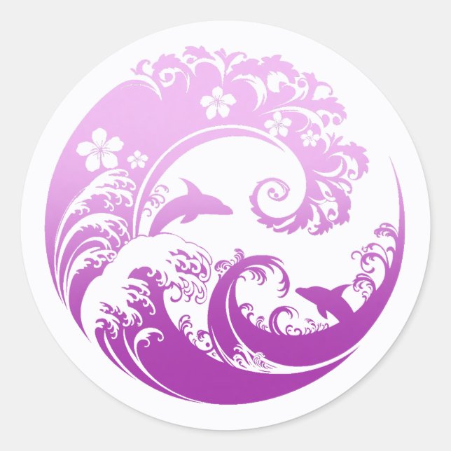 Adesivo Japanese Wave & Hibiscus Purple (Frente)