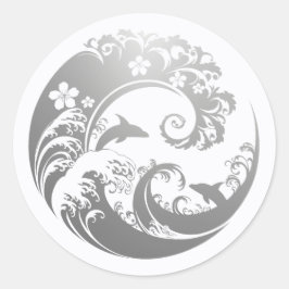Adesivo Japanese Wave & Hibiscus Silver