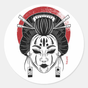 adesivo japão/ a gueixa 