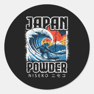 Adesivo Japão hokusai snowboarding niseko japonês katakan