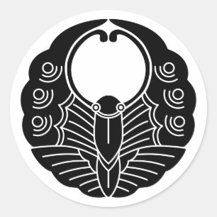 Adesivo Japonês Family Crest-Butterfly