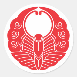 Adesivo Japonês Family Crest-Butterfly