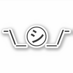 Adesivo Japonês Kaomoji do ¯ do Emoticon da encolho de