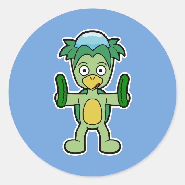 Adesivo Japonês Kappa Yokai (com pepinos!) (Frente)