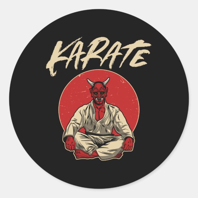 Adesivo Japonês Oni Demon - Karate Gift (Frente)