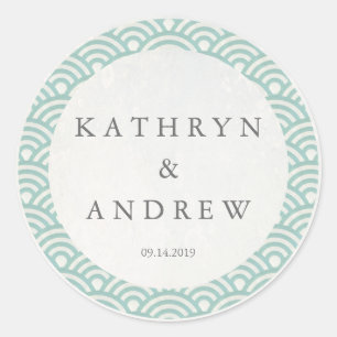 Adesivo Japonês Seigaiha Onda Nomes Personalizados+Casame