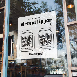 Adesivo Jar de Dica Virtual com 2 Código QR