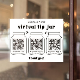 Adesivo Jar de Dica Virtual com 3 Código QR